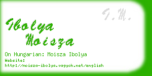 ibolya moisza business card